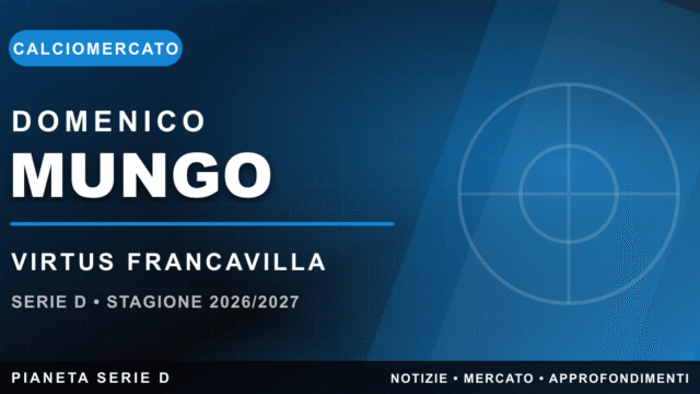 Serie D, Virtus Francavilla: Domenico Mungo rinforza il centrocampo